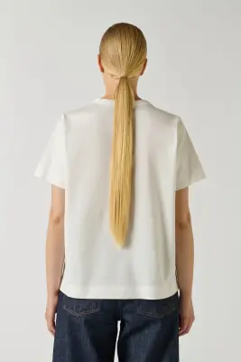 TEE-SHIRT BASIC BLANC — photo 3