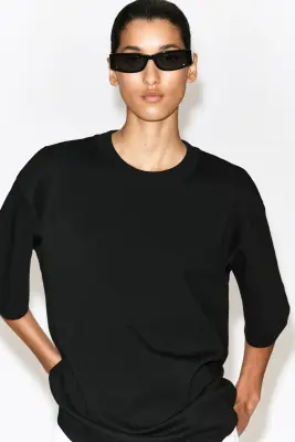 T-SHIRT OVERSIZE - NOIR — photo 1