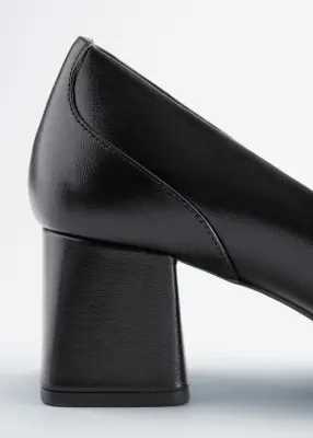 Escarpins en cuir - Noir — photo 4