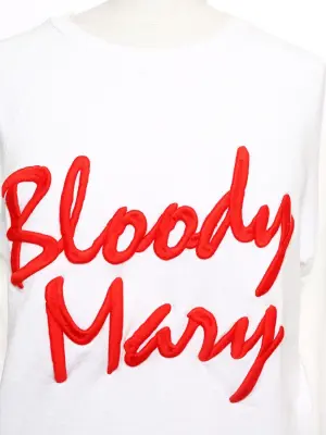 Sweatshirt BLOODY MARY blanc brodé rouge NEUF Prix boutique $268 Taille 34 — photo 5