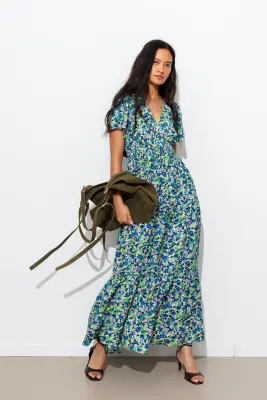 Robe longue volantée Femme — photo 2