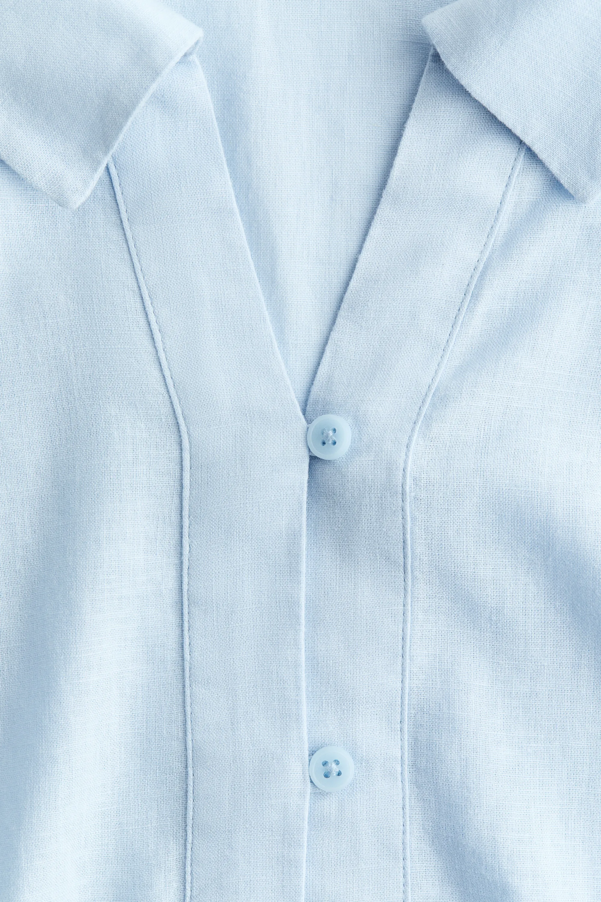 Chemise sans manches en lin mélangé - Bleu clair