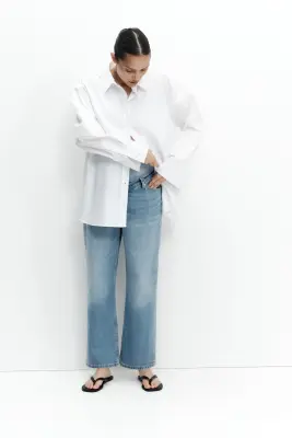 MAMA Straight Ankle Jeans - Bleu denim clair — photo 1