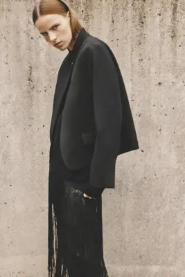 Blazer à fermeture droite - Noir — photo 2