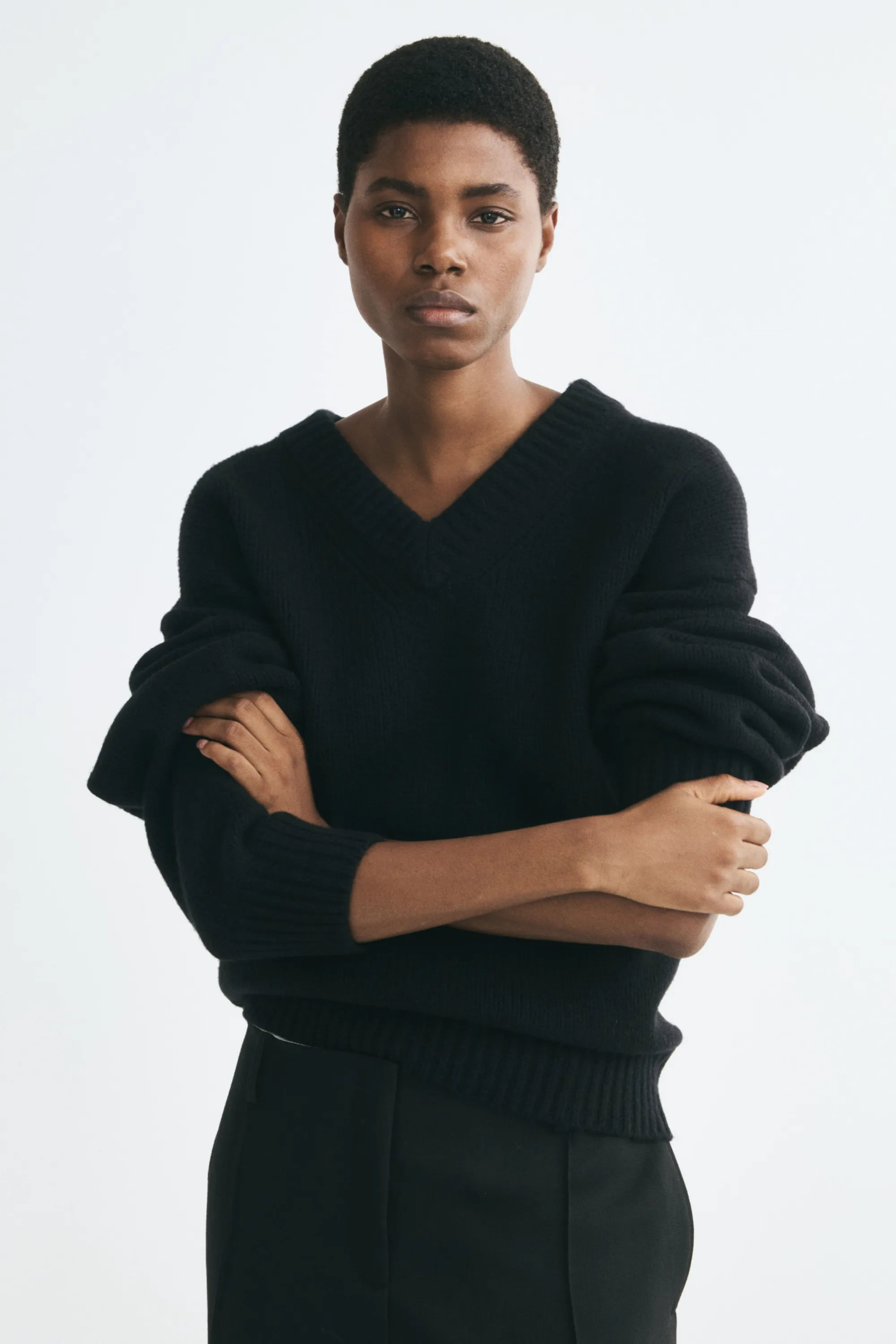 Pull oversize en laine - Noir