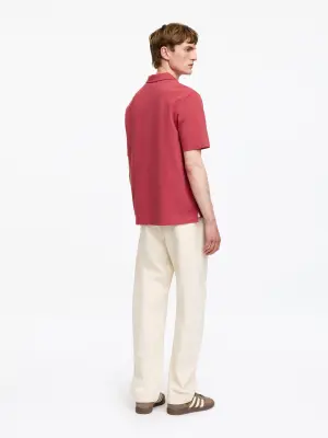 Polo en jersey piqué - Rouge framboise — photo 1