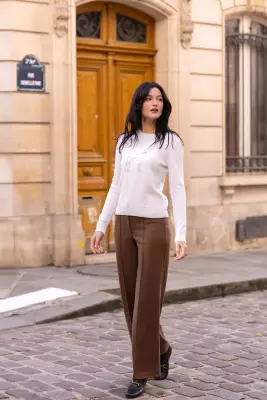 Nala Pants - Brown fishbone — photo 3