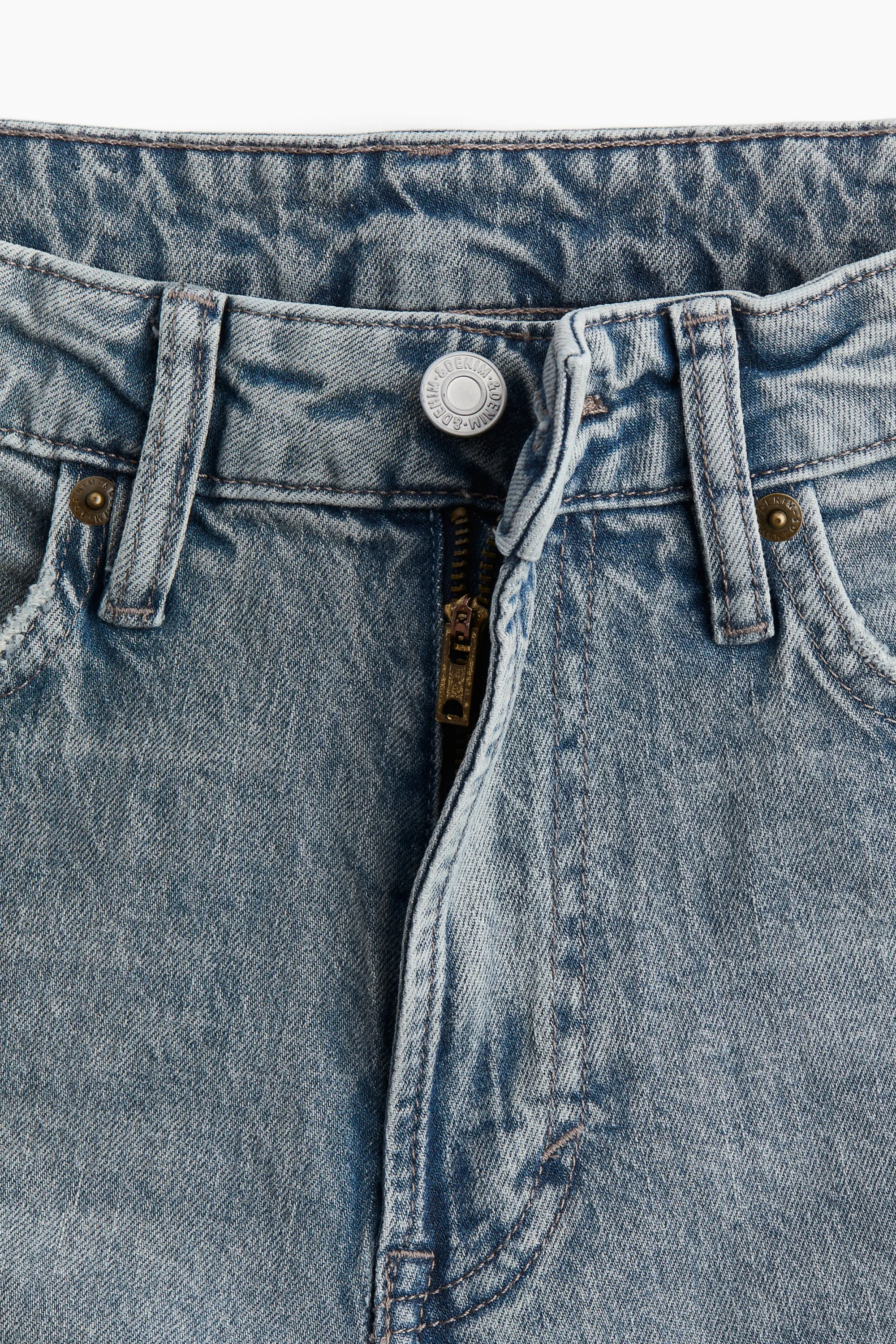 Slim Straight High Jeans - Bleu denim clair