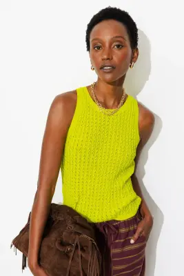 Pull-débardeur maille ajourée — photo 2