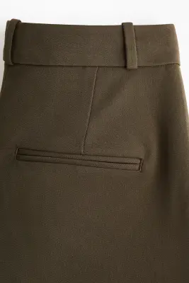 Pantalon chic en twill - Vert kaki foncé — photo 4