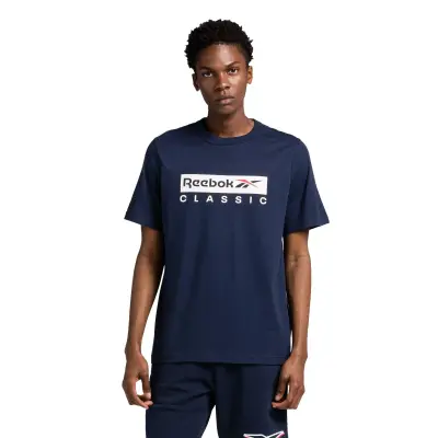 REEBOK TEE SHIRT GS CLASSIC Bleu Marine — photo 2