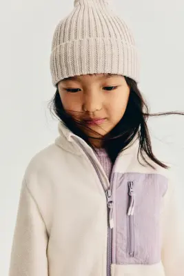 Veste en polaire - Beige clair/color block — photo 3