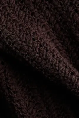 Jupe de plage façon crochet - Marron foncé — photo 2