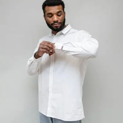 Chemise Jules popeline blanche homme — photo 5
