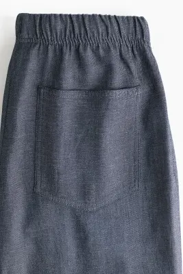 Pantalon droit à cordon - Bleu denim foncé — photo 4