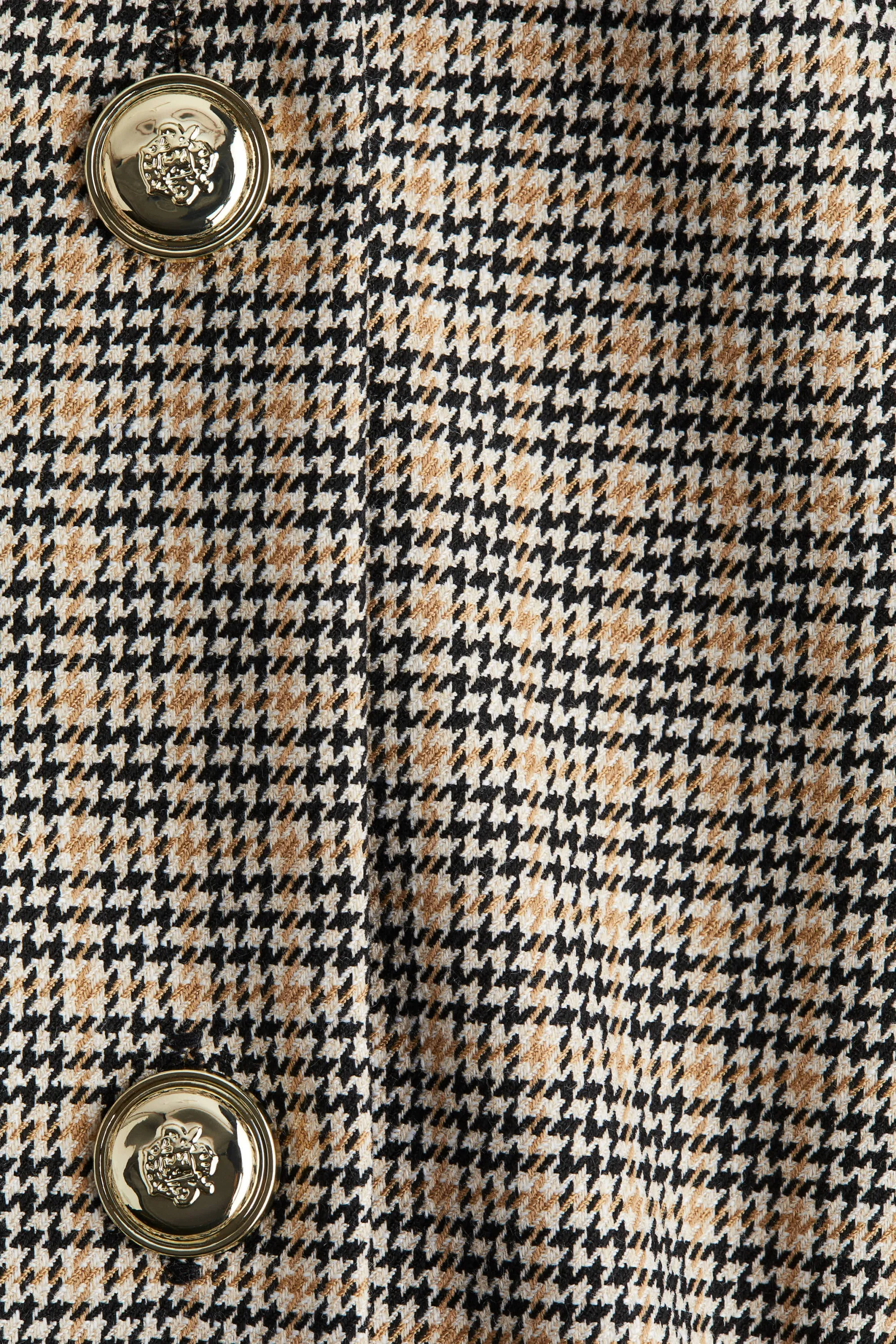 Robe avec jupe plissée - Noir/motif pied-de-poule
