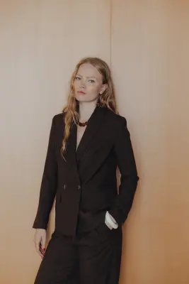 Veste de tailleur rayée Femme — photo 2