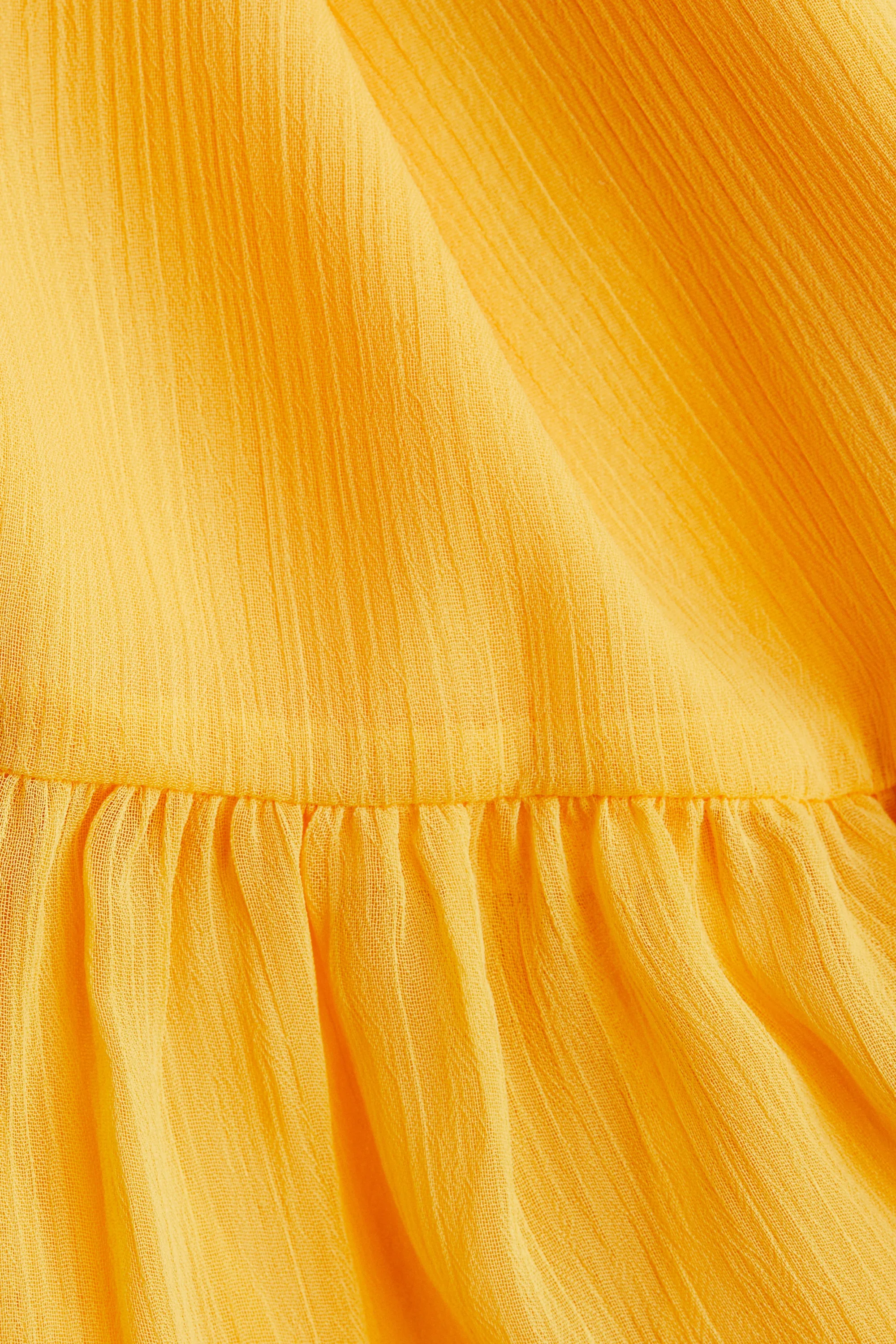 Robe longue en mousseline - Jaune