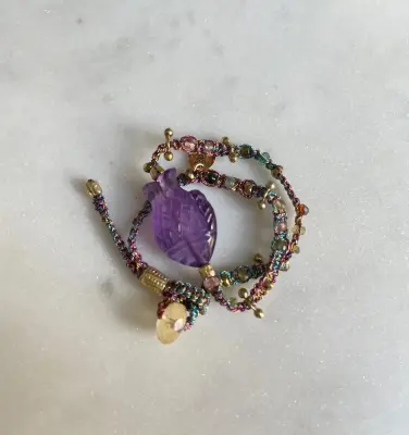 Nouveau ! ROOM SERVICE JEWELRY Bracelet Kasha Poisson Améthyste — photo 2