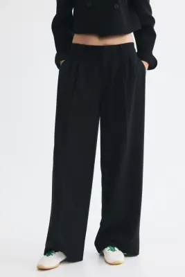 Pantalon chic à jambes larges - Noir — photo 2