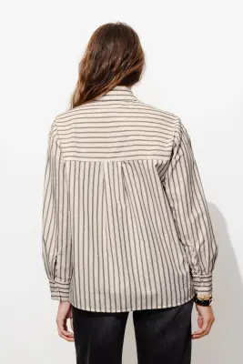 Chemise rayée à strass — photo 4