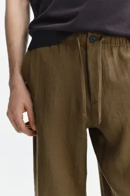 Pantalon Relaxed Fit - Vert kaki foncé — photo 2