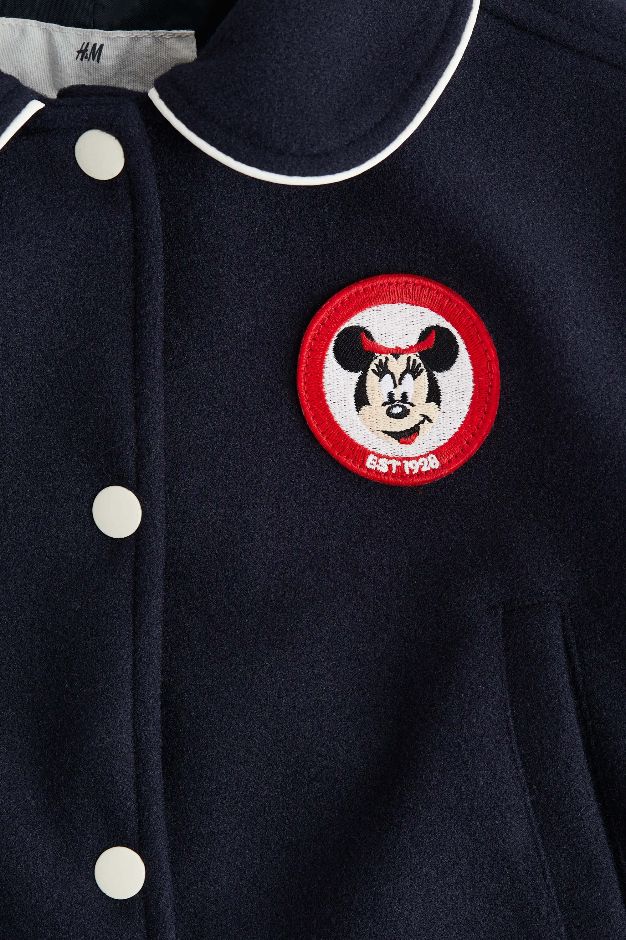 Veste Teddy feutrée - Bleu marine/Minnie