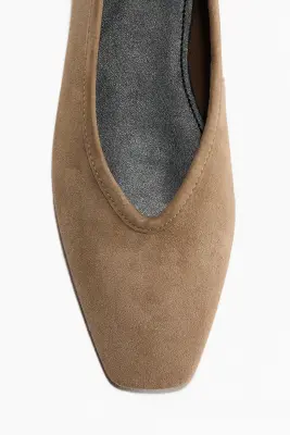 Ballerines en cuir - Beige — photo 2