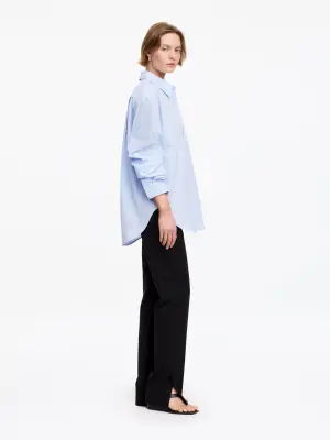 Chemise en coton - Bleu ciel — photo 1