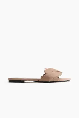 Sandales en cuir - Taupe clair — photo 1