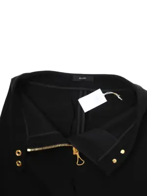 Pantalon en crêpe noir zip doré boutons dorés Prix boutique 460€ Taille M — photo 3