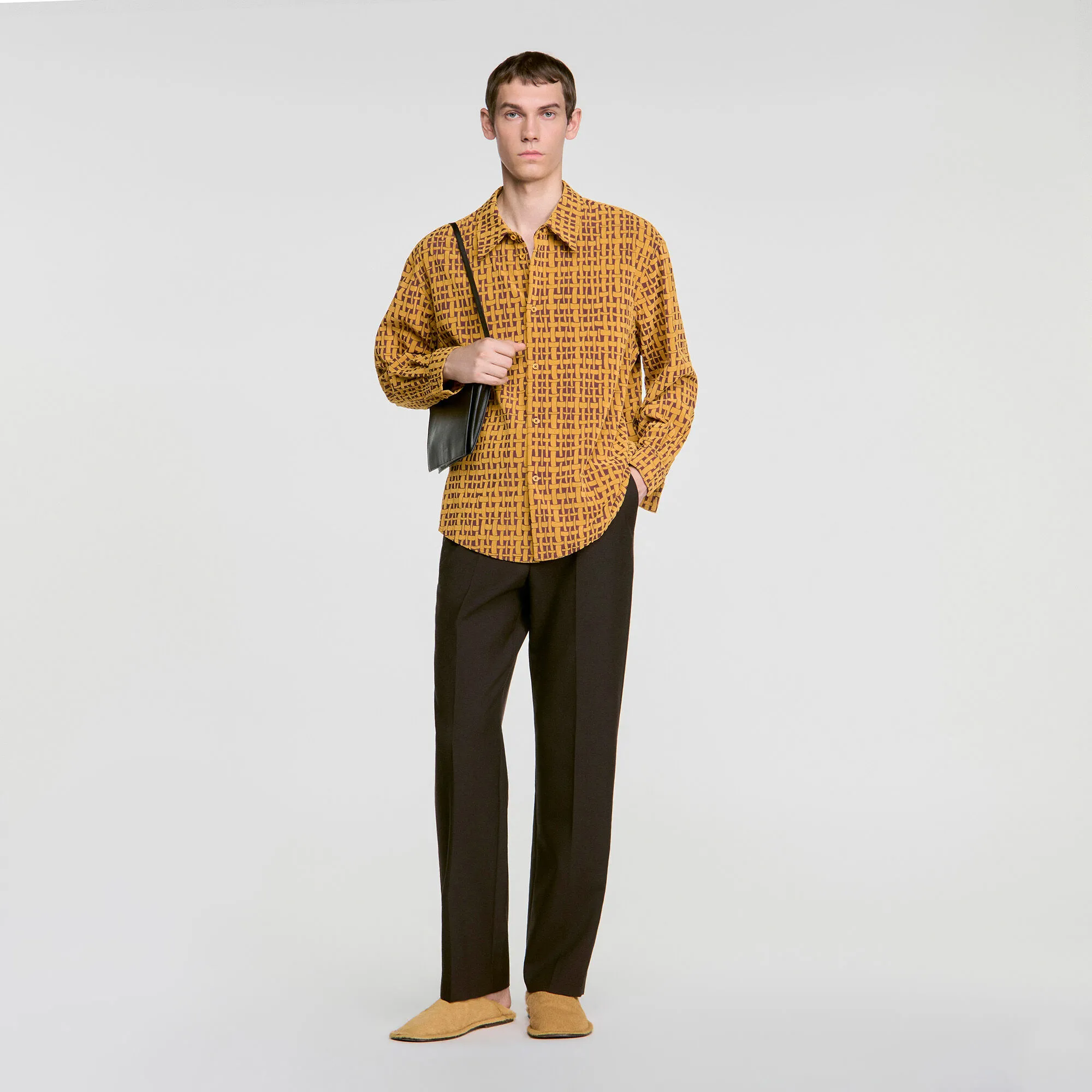 Chemise à flocage velours