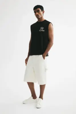 Débardeur imprimé Loose Fit - Noir/Côte d'Azur — photo 2