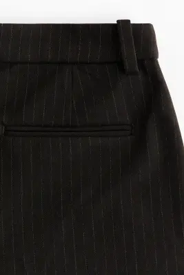 Pantalon chic à jambes larges - Marron foncé/rayures tennis — photo 5