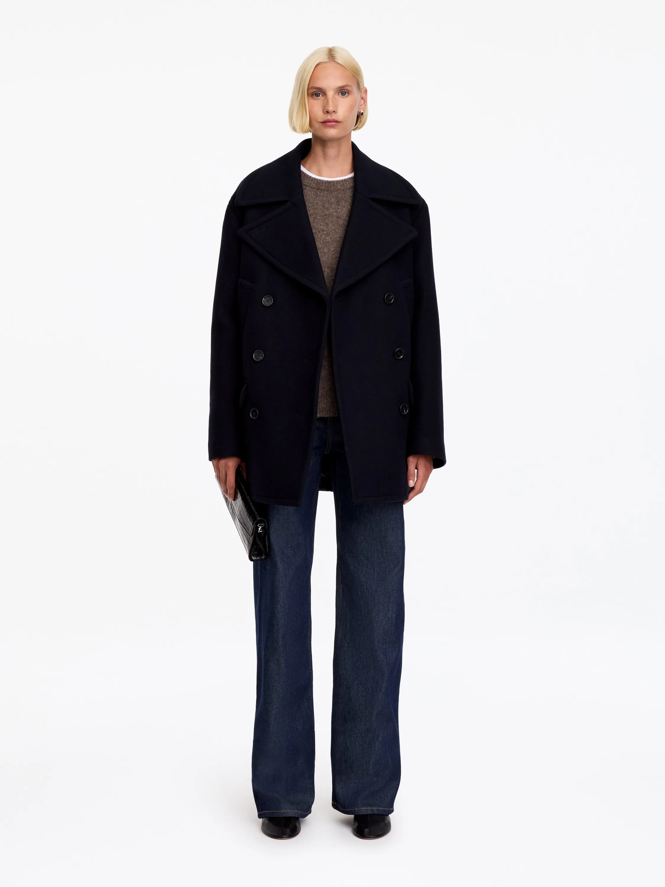 Pull en mélange de laine et d'alpaga - Marron