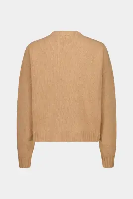PULL LAINE MÉRINOS WOOLY - CAMEL — photo 3