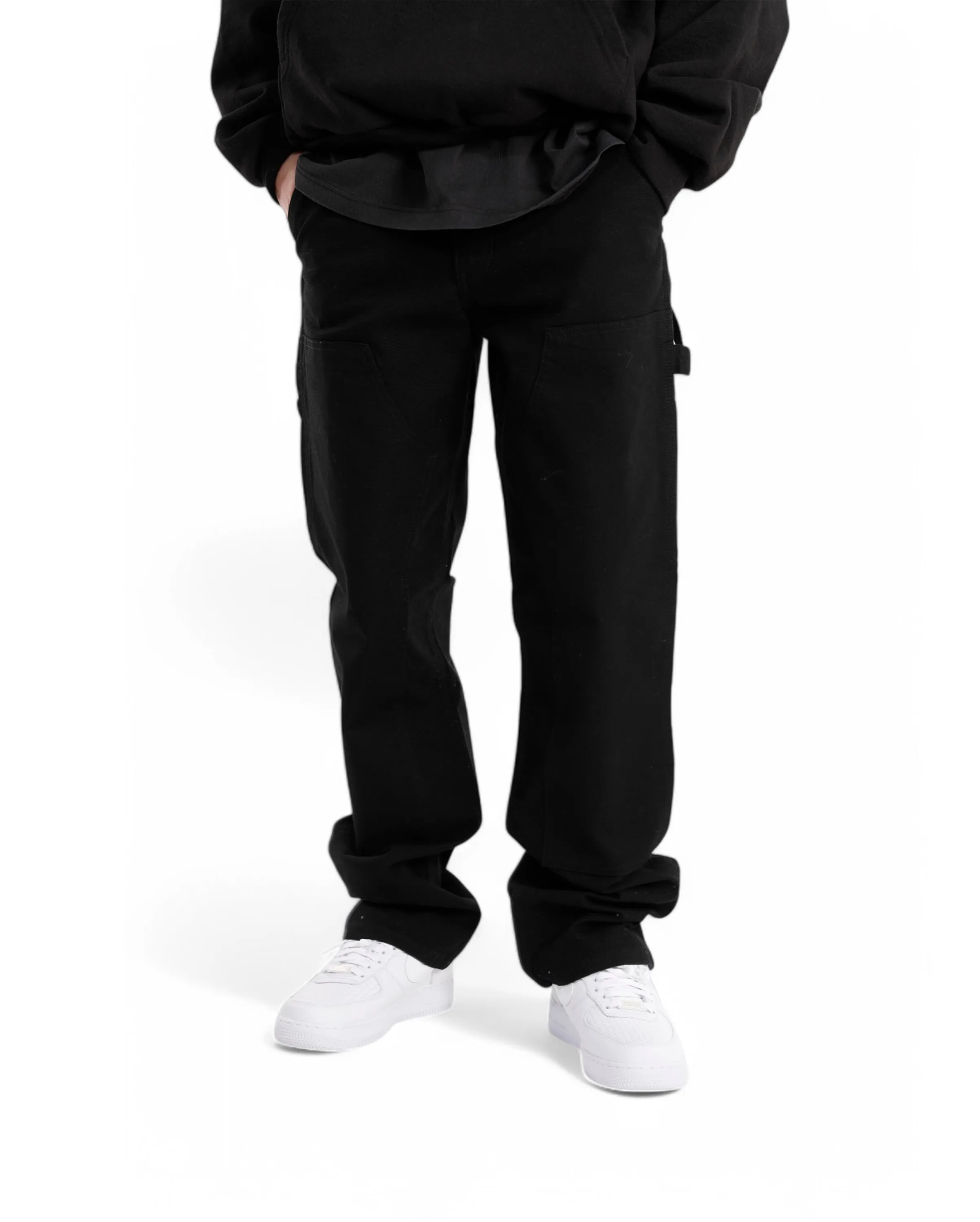 Double Knee Front Pant Black