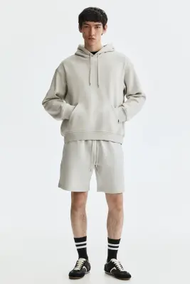 Short Regular Fit en molleton - Gris clair — photo 1