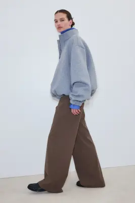 Pantalon large Four-way Stretch - Marron clair — photo 4