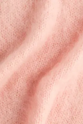 Top en mohair mélangé - Rose poudré — photo 4