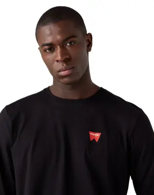 WRANGLER TEE SHIRT MANCHES LONGUES Noir — photo 5