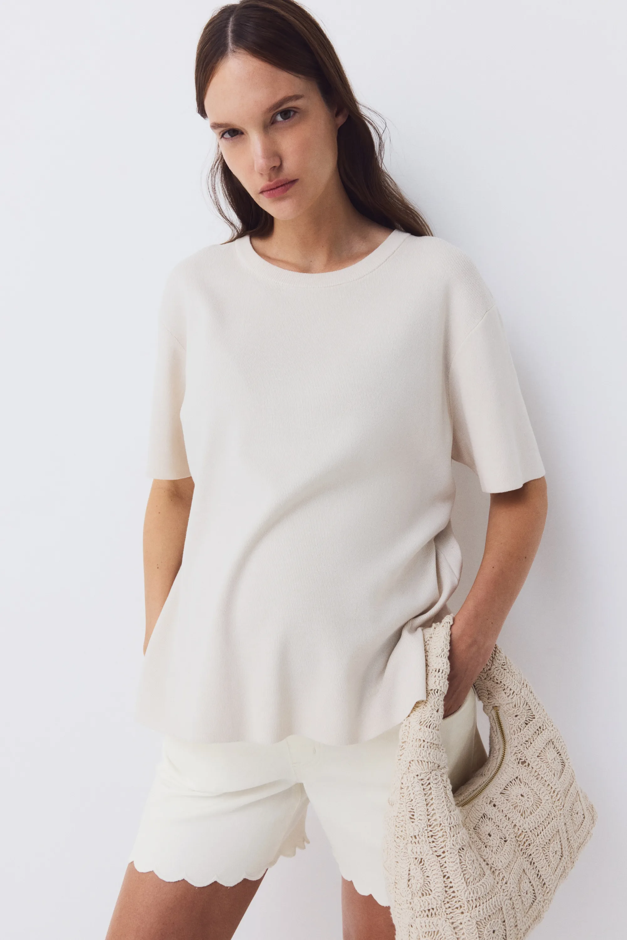 MAMA Short en denim - Blanc