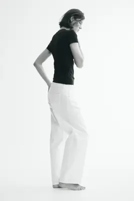 T-shirt ajusté en microfibre - Black — photo 4
