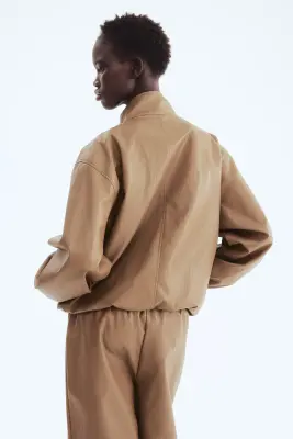 Veste en tissu enduit - Beige foncé — photo 3