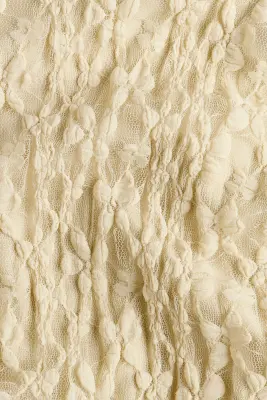 Robe façon dentelle - Jaune ancien — photo 3