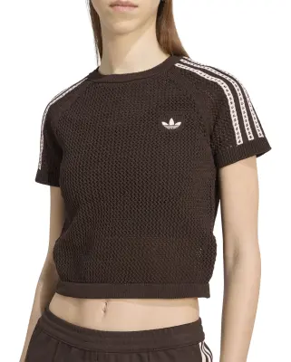 Knitted Crochet Cali Tee Brown — photo 2