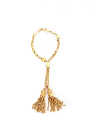 Bracelet LYNN chaîne et pompon en laiton doré Prix boutique 400€ — photo 1
