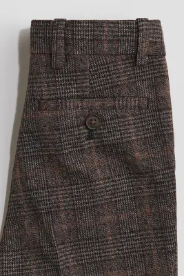 Pantalon de costume Slim Fit - Noir/carreaux — photo 2