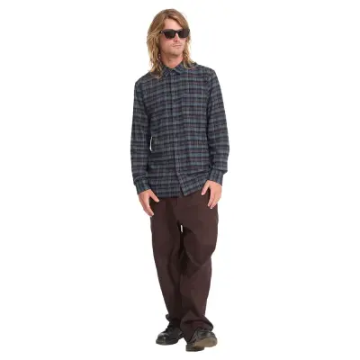 Chemise volcom Caden plaid LS – Raisin — photo 4