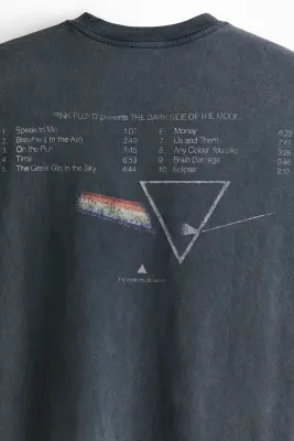 T-shirt imprimé Relaxed Fit en coton - Noir délavé/Pink Floyd — photo 3